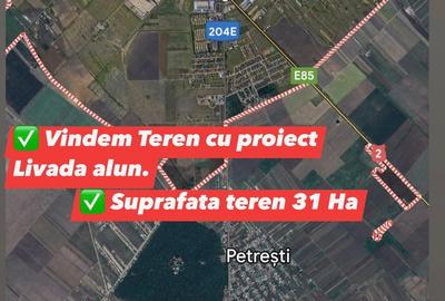 Teren Focsani zona nord - 31 Ha cu proiect aprobat LIVADA ALUN.