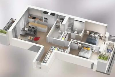Apartament cu 3 camere decomandat în Lipovei