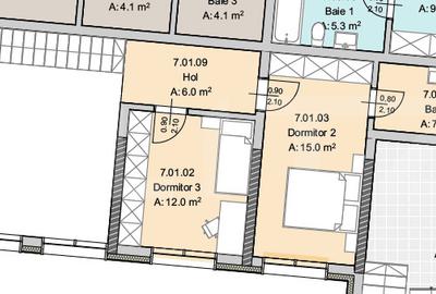 Apartament 4 camere, 102 mp, Terasa 214 mp, Imobil Nou, Semicentral - 6