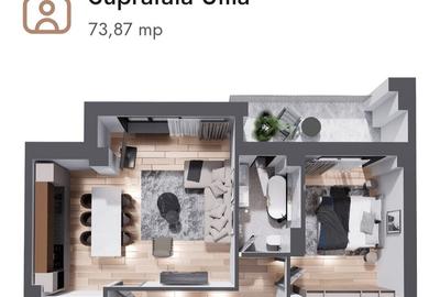 Apartament 3 camere, etajul 3, 88mp, Nicolina - 2