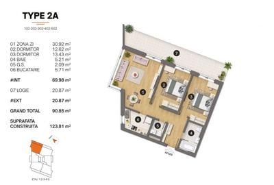 Tomis Plus - Celine Elegance - Vânzare apartament cu 3 camere, etaj 3. - 3