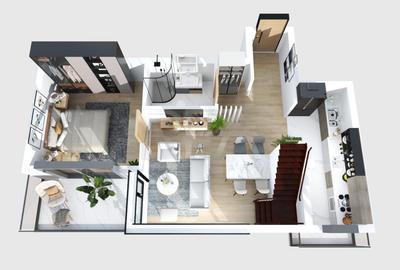 Apartament cu 4 camere semidecomandat în Moșilor