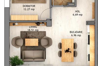 Apartament 2 camere finisat la cheie, Orhideea Sibiu, d-na Stanca