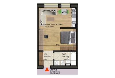 REA1024451 Studio mobilat - loc de parcare inclus - Aviatiei - Dimitrie Pompeiu - 7
