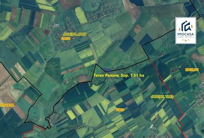Teren extravilan de vânzare agricol, pășune, Sagu Jud. Arad, 5,42 ha - 5
