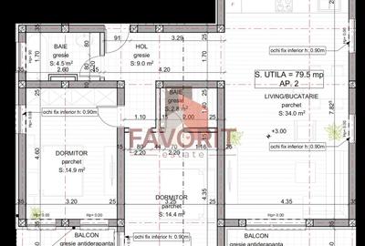 Etaj 1. Model cu 2 bai. Cu 2 locuri de parcare - 11