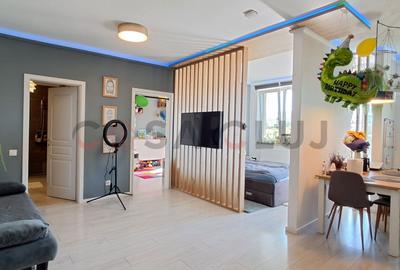 Apartament cu 2 camere semidecomandat, mobilat în Borhanci