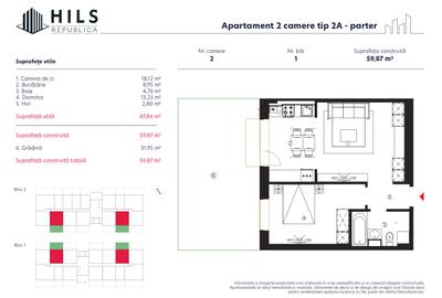 Apartament cu 2 camere decomandat în Industriilor