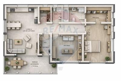 Casă cu 3 camere în Cristian