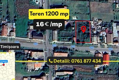 Teren generos 1200 mp, front stradal 30 ML -Comlosu Mare , Timis - 1