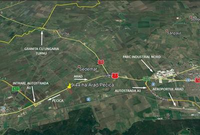 TEREN CU POTENTIAL INDUSTRIAL/ SERVICII | 9,44 HA | ARAD, PECICA - 3