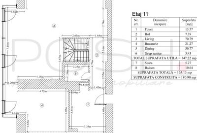 Duplex 310 mp, dining separat, One Herastrau Towers - 13