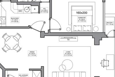Apartament 2 camere+centrala proprie Zona Universitatii - 14