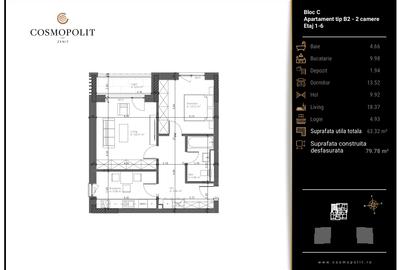 Apartament 2 camere | Cosmopolit Zenit | Răcădău - 3