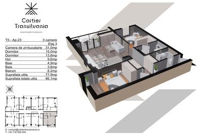 TRANSILVANIA RESIDENCE- CARTIER TRANSILVANIA, APARTAMENT 3 CAMERE - 16