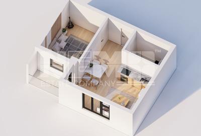 Apartament 2 camere | 44,5 mp + balcon | Etaj 1 | Rădăuți Central | Fi - 1