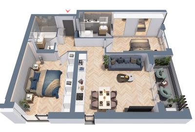 Apartament cu 3 camere în Torontalului