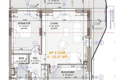 Apartament cu 2 camere semidecomandat, mobilat în Florești