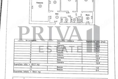 Apartament decomandat 3 camere 65 mp etaj 9, Sagului - 10