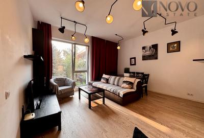 Apartament cu 2 camere semidecomandat, mobilat în Băneasa