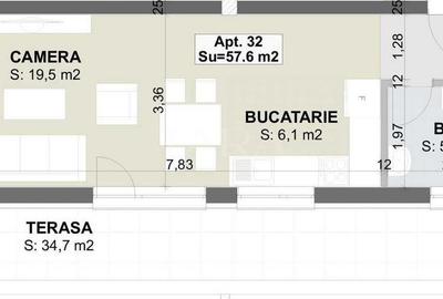 Apartament 3 camere, terasă 34 mp, zonă liniștită. - 9