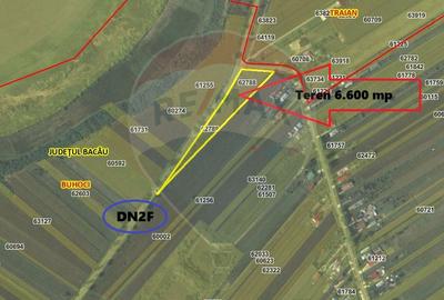 Teren de vanzare la DN2F Bacau-Vaslui la intrare in Traian si Bijghir - 1
