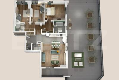 Apartament cu 4 camere semidecomandat în Mănăștur