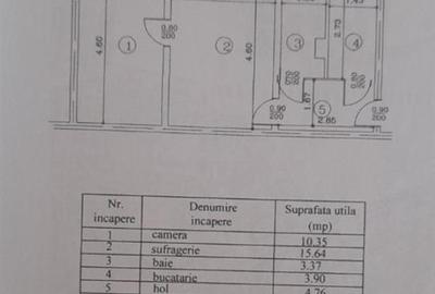 Apartament cu 2 camere nedecomandat în Vest - Lamâița