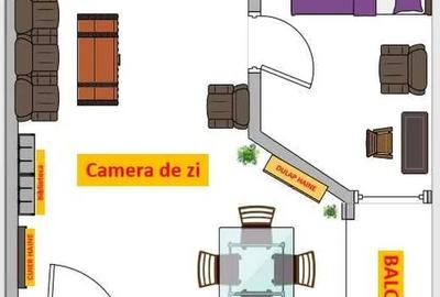 Apartament cu 2 camere, 62 mp, etaj intemediar, Zona strazii Bucuresti - 7