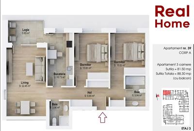 3 camere | 1 Decembrie 1918 |15 min metrou  | premium | spatios - 2
