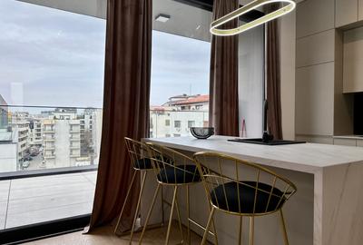 Penthouse de închiriat în WIN Herăstrău | 5 cam | Terasă panoramică | 2 locuri - 10