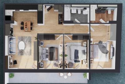 Apartament cu 4 camere semidecomandat în Iris