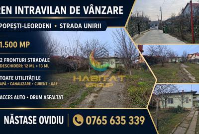 Teren Construcții intravilan de 1500 mp, în Central