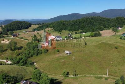Teren intravilan 3.908 mp în Ciocanu – vedere panoramică spre Munții Bucegi - 3