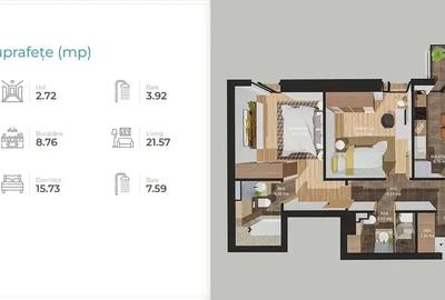 Apartament 3 Camere, parcare inclusă, Panduri, lângă Marriott - 9