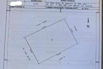 Teren Intravilan -Mitreni -Valea Rosie- 1255 MP,deschidere 28 ML - 1