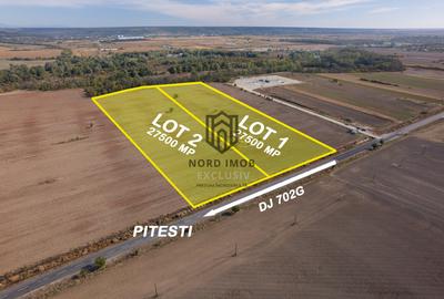 Vanzare teren 55.000 mp | Deschidere  180 m la DJ 702G | La 20 km de Pitesti - 2