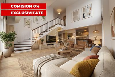 Penthouse cu 2 camere semidecomandat, mobilat în Central