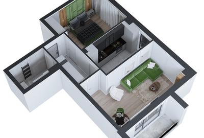 Apartament cu 2 camere decomandat în Cug