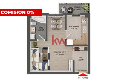 Apartament 1 cameră | 36 mp | Parter | Parcare inclusă | Valea Lupului - 1