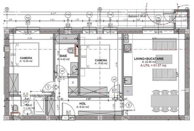 Apartament intabulat cu 3 camere 2 bai si balcon zona Doamna Stanca - 8