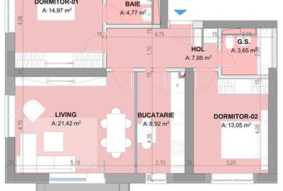 Apartament 3 camere  bloc nou – Exigent Plaza Faza 6 - 3