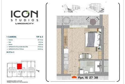 Garsonieră - ICON Studios - zona Moșilor - 6