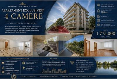 Apartament cu 4 camere semidecomandat în Central