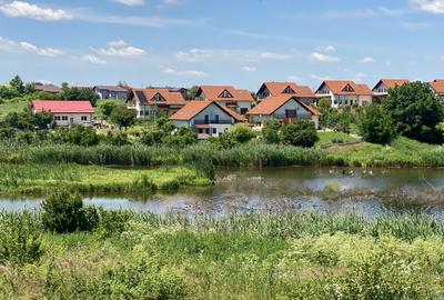 Vilă noua mediteraneană P+1, cartier cu ponton la lac, peninsula Balotesti - 12