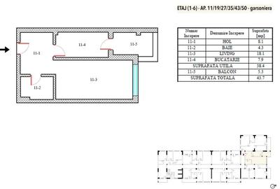 Garsoniera Spatioasa - 44 mp / Platinum Residence -Comision 0 % - 3