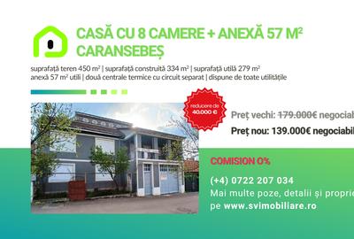 Casă individuală cu 8 camere în Caransebeș