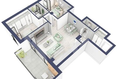 Apartament 3 camere, etaj 2, intabulare vara 2026 - 1