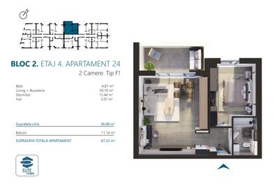 Elite Town Timisoara - Apartament 2 camere | TORONTALULUI - METRO 2 - 2