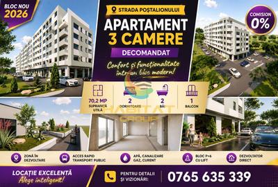Apartament cu 3 camere decomandat în Berceni